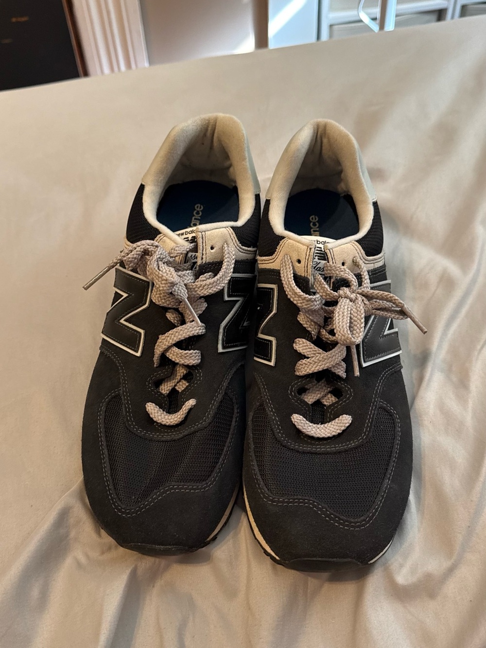 New Balance Black and Cream Men's Casual Sneakers